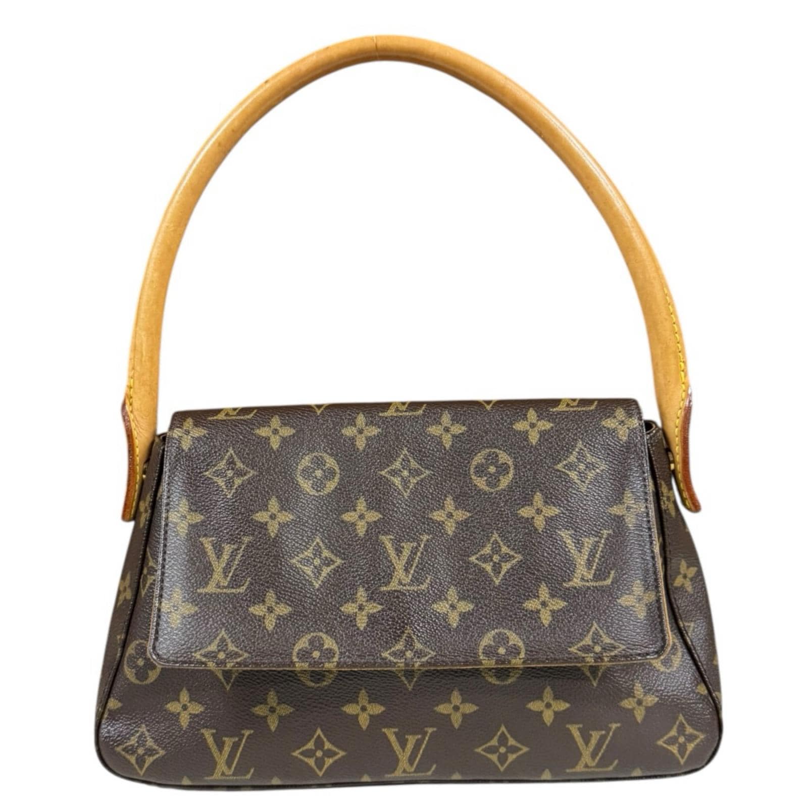 ルイヴィトン ミニルーピング モノグラム ハンドバッグ モノグラムキャンバス M51147 ブラウン LOUIS VUITTON 中古