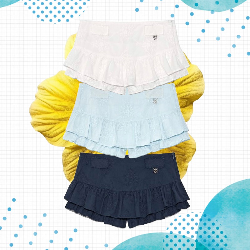 RODEO MICRO MINI SKIRT 3color ラッフル ショートパンツ コットン 韓国 ブランド 正規品