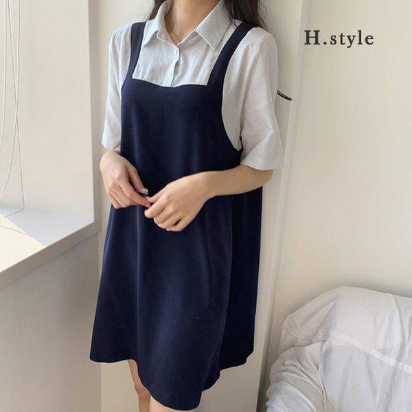 HスタイルOPロエルシャツワンピース/春の新商品/OPS/ワンピース/シフォン/ホームウェア/カジュアル/ラウンジ/パジャマ/寝間着