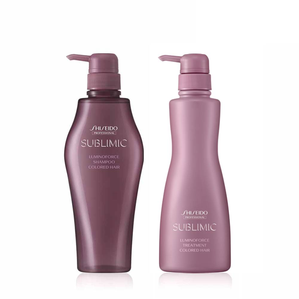 サブリミック ルミノフォース シャンプー 500ml+トリートメント 500g カラーリング毛髪用+サンプルパック 4個