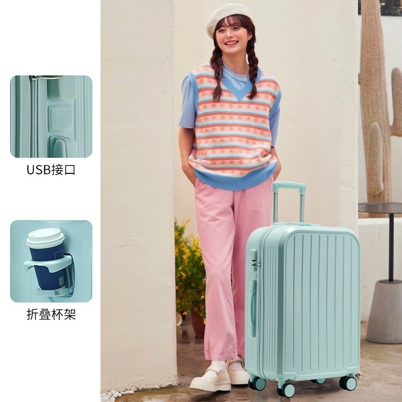 バッグキャリーバッグ24スーツケース女性小型軽量20寸学生子母暗号箱男性26トラベルキャリーケース 【急速出荷】
