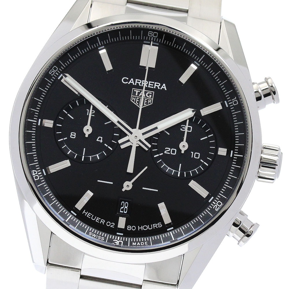 タグホイヤー TAG HEUER CBN2010.BA0642 カレラ キャリバーホイヤー02 クロノグラフ 自動巻き メンズ 良品 箱・保証書付き_876124【中古】
