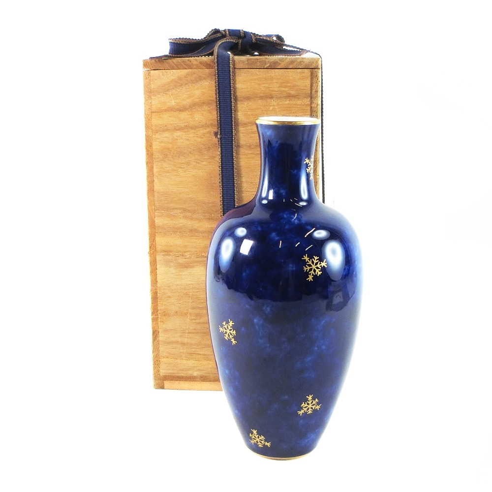 SEVRES セーブル 佛蘭西 フランス セーブル窯 花瓶 瑠璃金彩 クラウテッドブルー 最高級ブランド 1900年 アンティーク 花瓶 ブルー ユニセックス 中古品