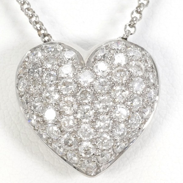 K18 18金 WG ネックレス ダイヤ 1.00 カード鑑別書 ジュエリー 中古