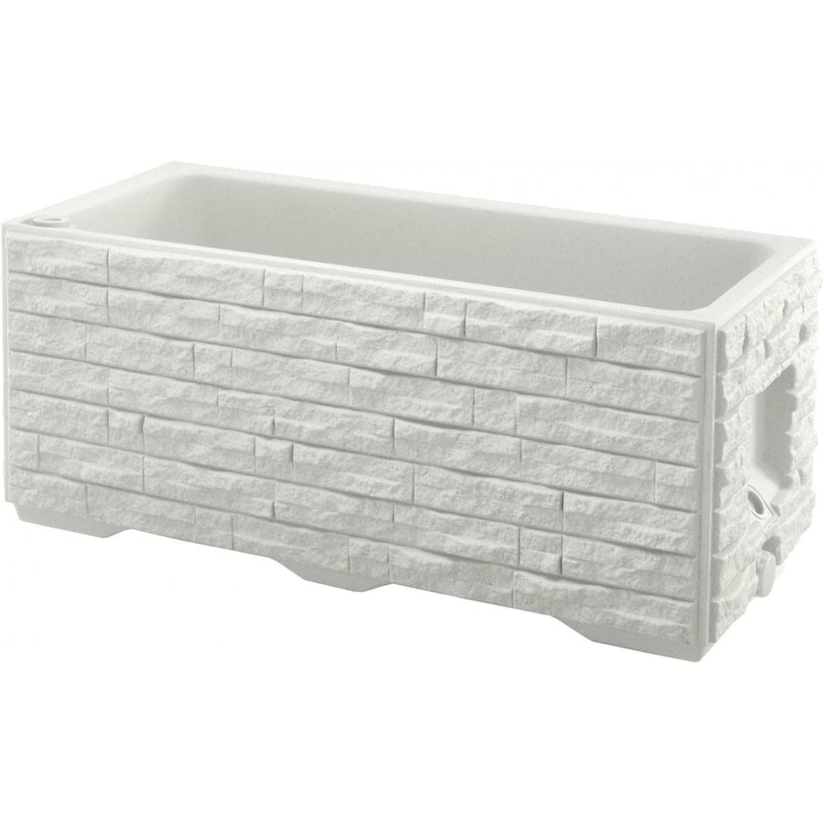 【I】【法人限定】リッチェル タウンプランターWS 100型 石積 サンドグレー 大容量 底面給水機能付き【北海道・沖縄・離島 配送不可】