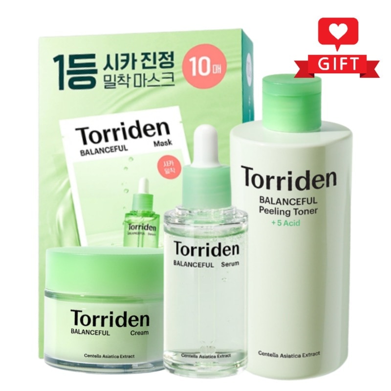 バランスフル鎮静ケア4種セット（トナー250ml＋セラム50ml＋クリーム80ml＋マスクパック10枚）