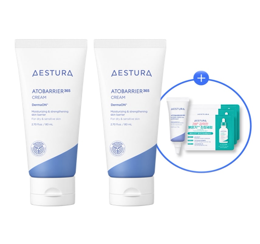 【1+1】アトバリア365 クリーム 80ml, 2個セット(+サンプル2種)