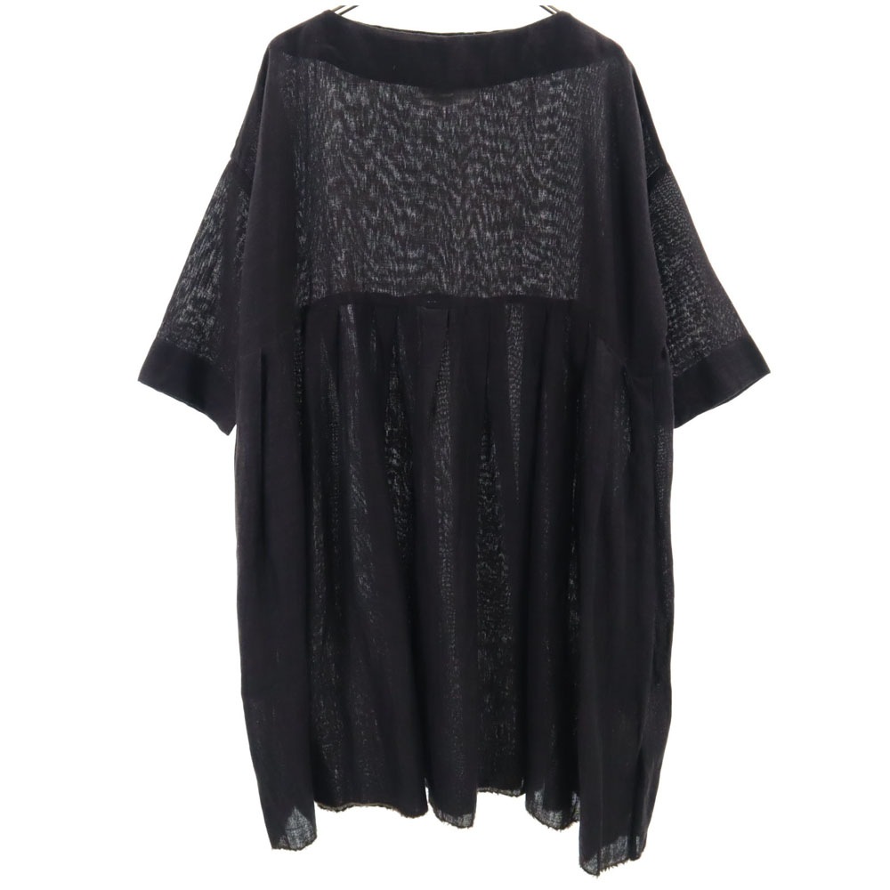 ヴェリテクール 日本製 5分袖 ロングワンピース F ブラック系 Veritecoeur レディース