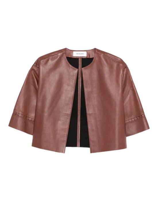 YVES SALOMON Women Leather Jackets 26EYV22650APER A6088 SUMAC