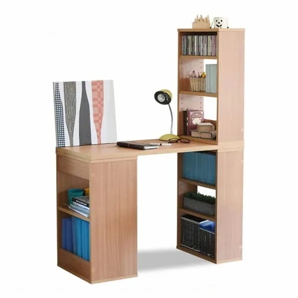 ユニットデスク 本棚付き机 SGT-0124-NA ナチュラル