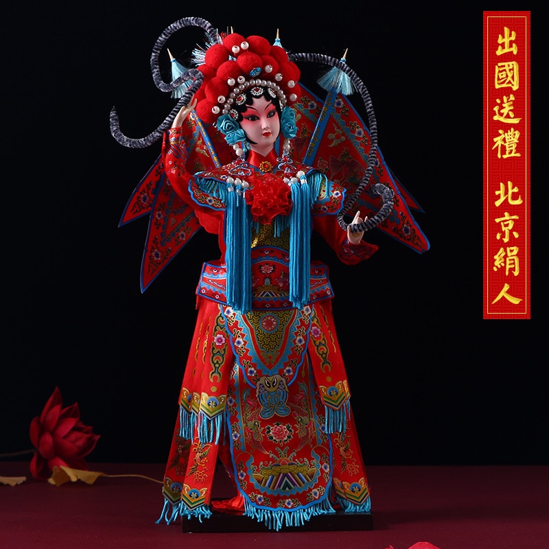 北京記念品絹人形置物特色小京劇人物フェイスブック