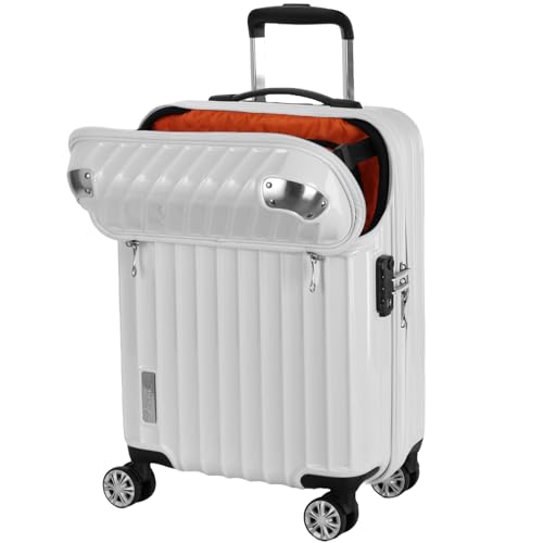 トラベリスト キャリーケース スーツケース ジッパーキャリー 機内持ち込みサイズ トップオープン フロントオープン モーメント 拡張機能付き 3