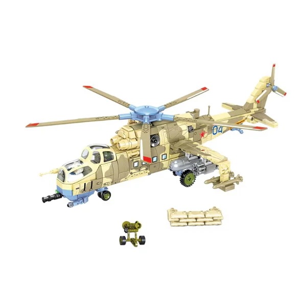 ブロック互換 レゴ 互換品 レゴミリタリー Mi-24 ミル24 攻撃ヘリコプター 対地 対戦車攻撃 互換品クリスマス プレゼント ギフト 誕生日