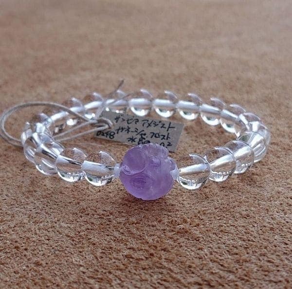 ブレスレット レディースアクセサリー アクセサリー ザンビア産アメジスト ファッション ガネーシャ