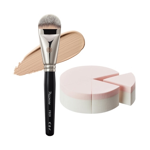 FB20 ファンデーション ブラシ(+ケーキ スポンジ)