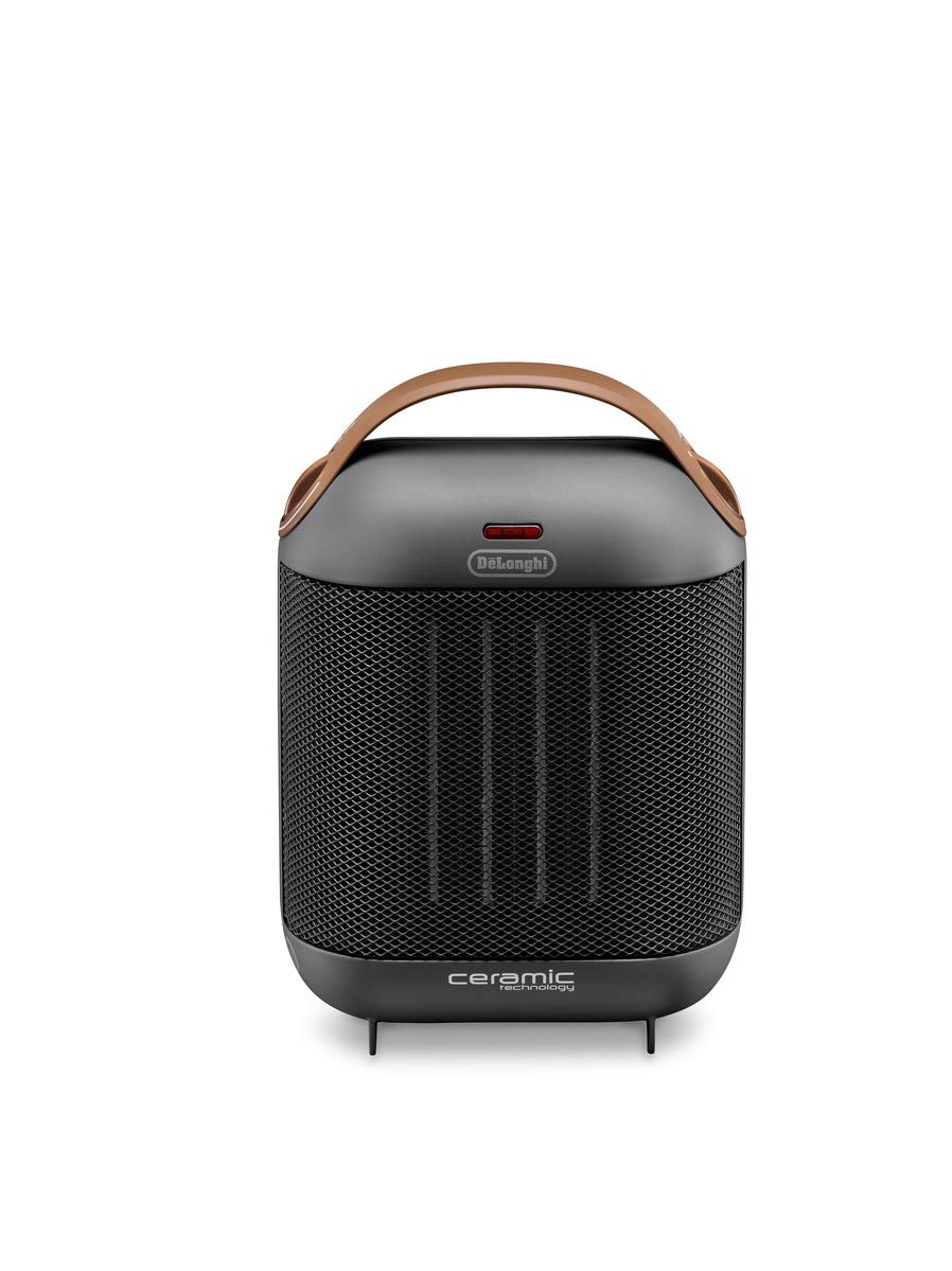 DeLonghi (デロンギ) ファンヒーター カプスーラ HFX30C11-AG セラミックヒーター 足もと・手さき イタリアンデザイン コンパクト 薄型 ハイパワー 送風機能 取り外し可能フィルタ