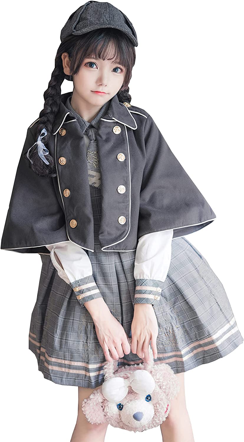 ワンピース ロリータ 長袖 制服 コスプレ ロリータ 探偵 大きいサイズ 女装 森ガール 学園 可愛