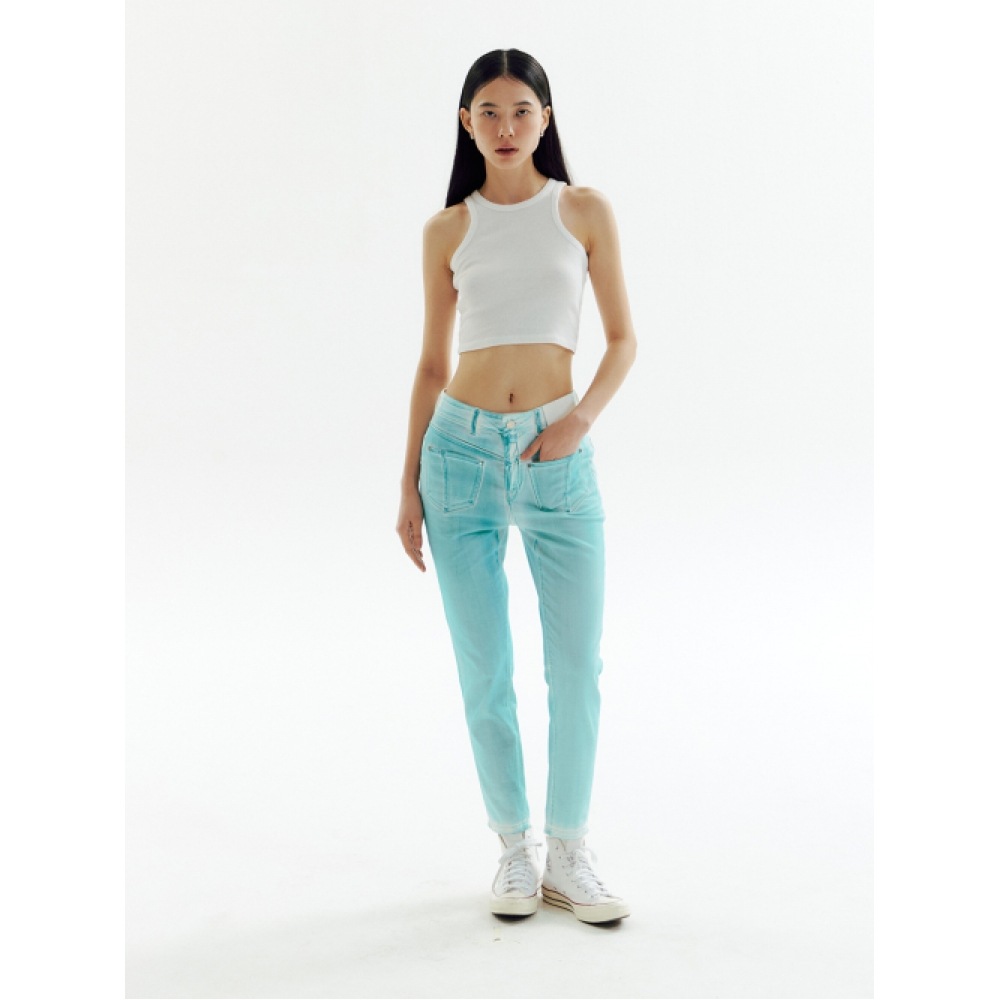 CHOWOO アイシンググリーンスキニージョーカーデニムパンツ_CW1A_B05WGR 11,151円