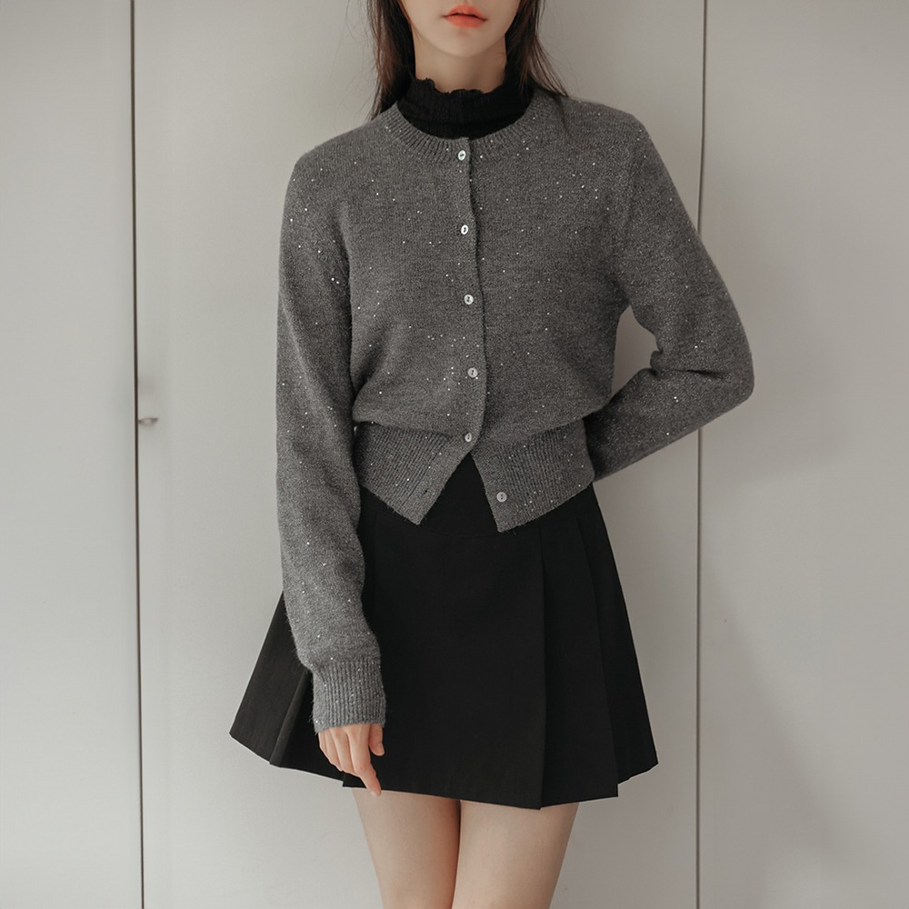 ブレオンスパンコールニットカーディガン 5,956円