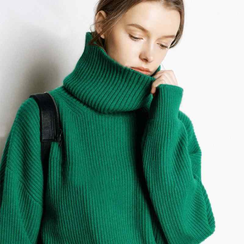 ファッション 服 オシャレ カワイイ シンプル 大カワイイ サイズ 婦服 アメリカン 秋 タートルネックセーター プルオーバー フリー カラー ニット シャツ