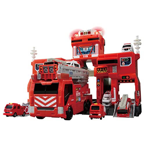 タカラトミー(TAKARA TOMY) 『 トミカ 変形出動 ! ビッグファイヤー ＆ コマンドステーション 』 ミニカー 車 おもちゃ 男子用 3歳以上 玩具安全基準合格 STマーク認証 TOMIC
