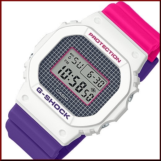 非常に高い品質 CASIO/G-SHOCKカシオ/Gショックメンズ腕時計 パープルピンクホワイト(国内正規品)DW-5600THB-7JF メンズ腕時計