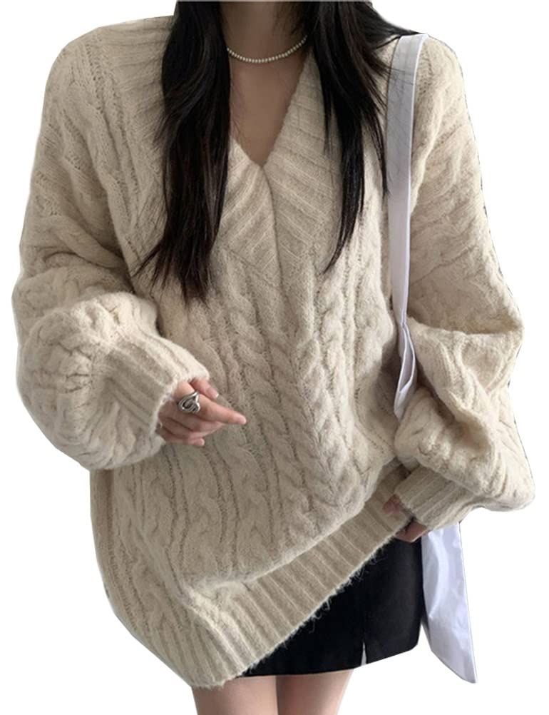 レディース セーター ニットトップス プルオーバー トップス カットソー 春 秋 冬 長袖 Vネック ファッション エレガント カジュアル 可愛い 柔らか 快適 普段着