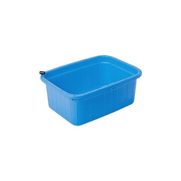 （まとめ）サンコープラスティック キングタライ 角型 110L（水抜栓付き）(×3セット)