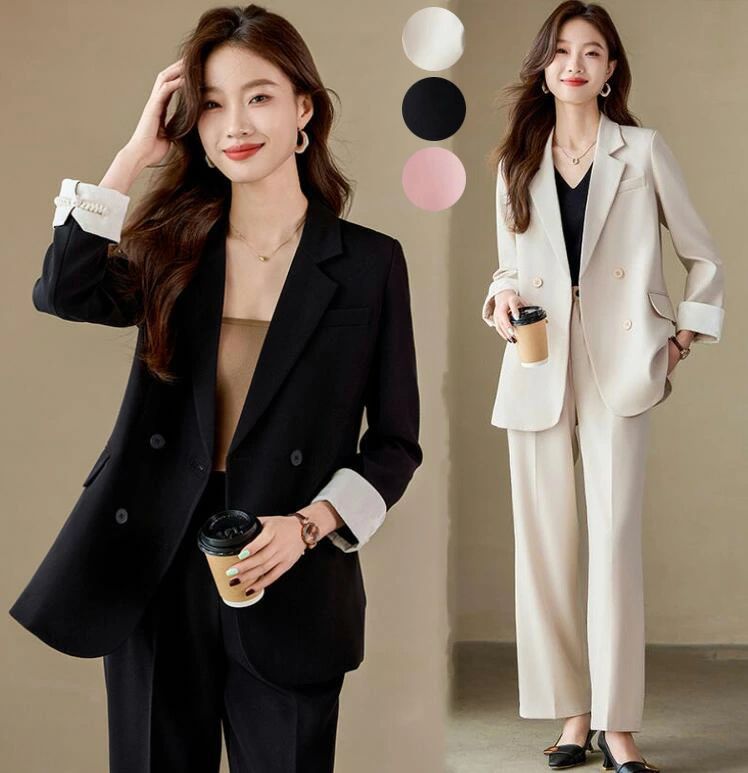 キャリア 体型カバー レディース セレモニースーツ ビジネススーツ 可愛い 上品 就活 ママスーツ オフィス アップ OL ジャケット+パンツ スーツ フォーマルスーツ パンツスーツ 入学/卒業式 通