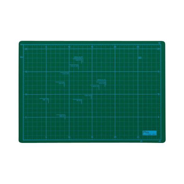 (まとめ) TANOSEE カッターマット A4 225×320mm 1枚 (×10セット)
