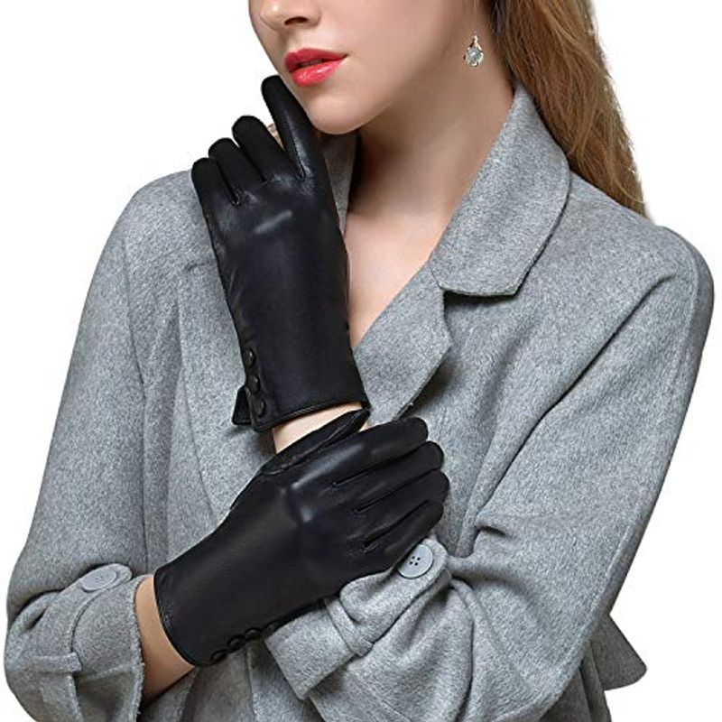 全日本送料無料 Gsg革手袋 レディース レザーグローブ スマホ タッチパネル対応 シープスキン 女性 冬 保温 防 ニット手袋 Tamaisonrealestate Nl