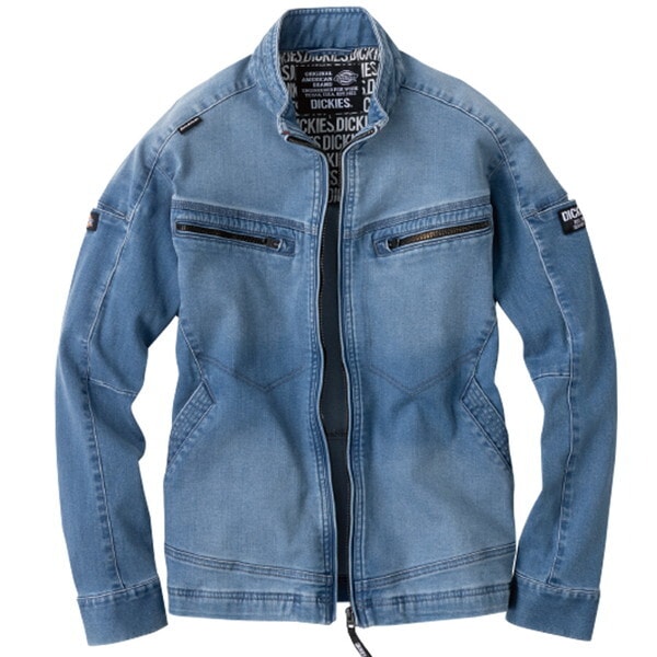 D2900 ライトIND 3XL ライトインディゴ ストレッチシルキーデニムジャケット