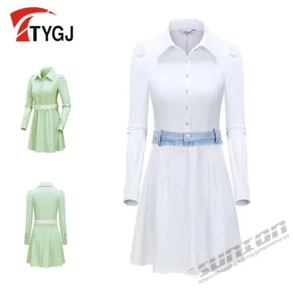 ゴルフウェア レディース ゴルフ ドレス ワンピース 丈長め ゴルフ スカート かわいい おしゃれ 新作