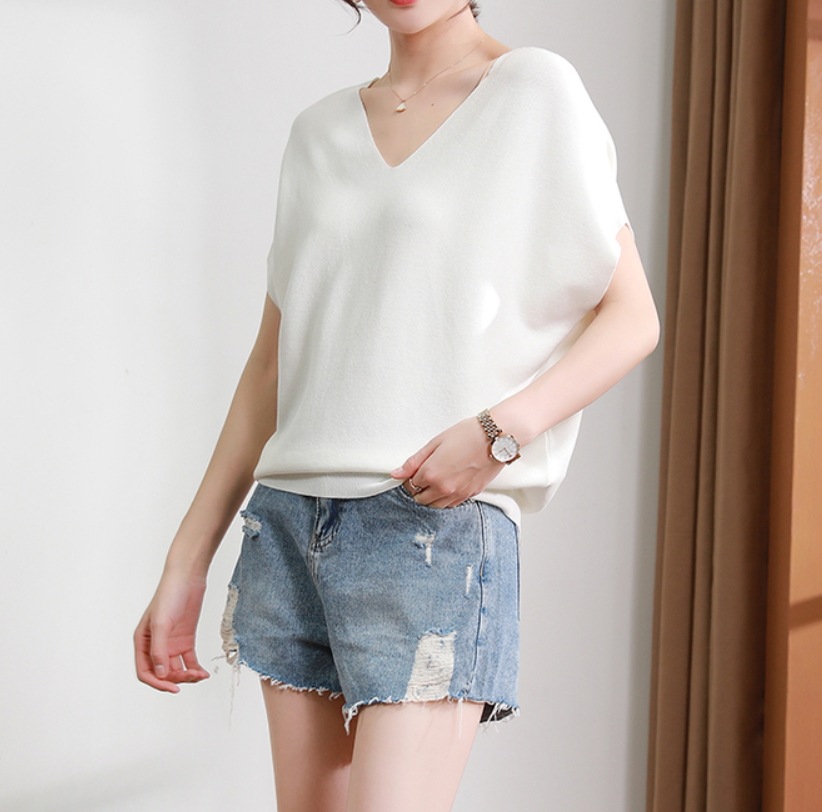 トップス デート モテアイテム ブラウス カットソー 半袖 フレンチスリーブ Vネック シフォン 大人可愛い きれいめ 上品 おしゃれ かっこいい 大人可愛い ラブリー キュート ガーリー クール