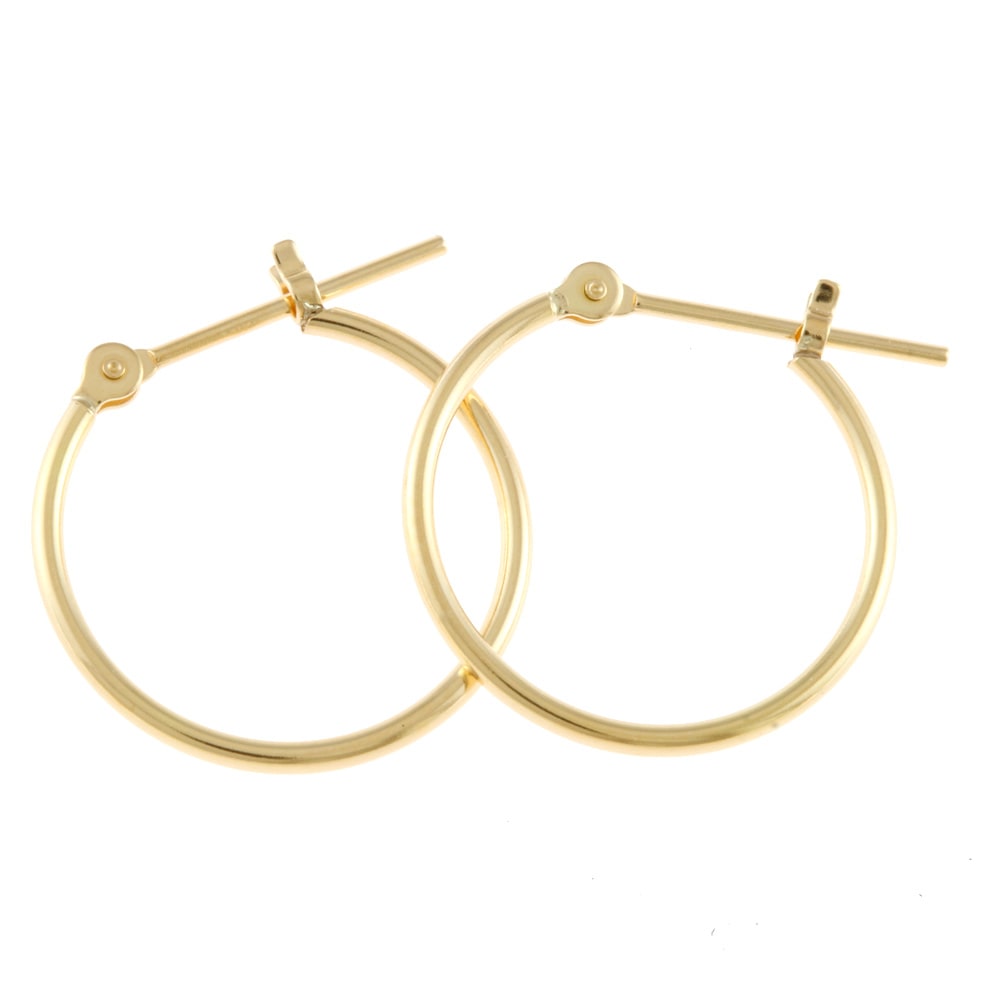 フープ パイプ 1×15 ピアス 18金 K18ゴールド 新品