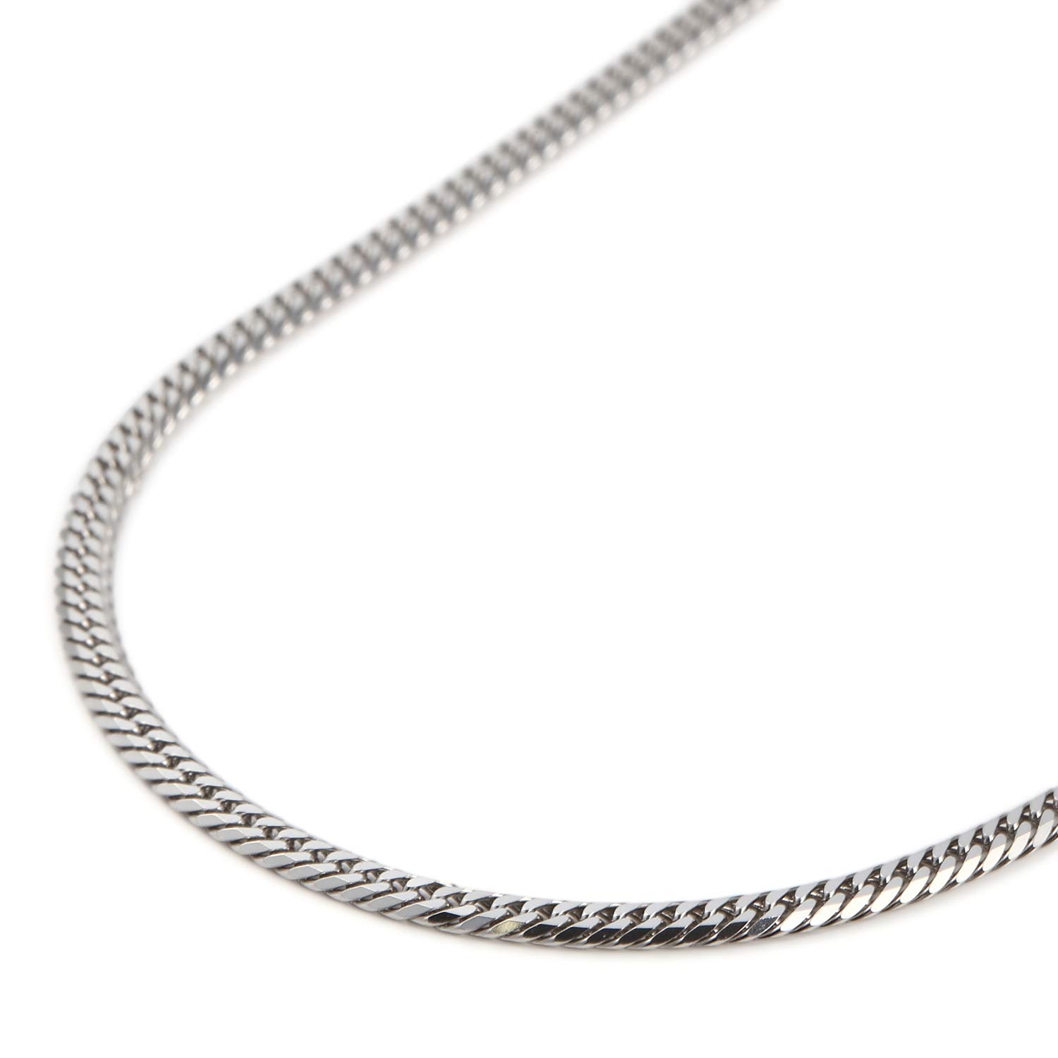 [ハッピーグッツショップ] プラチナ 喜平ネックレス 6面ダブル 11g 45cm 中折れ 造幣局検定マーク刻印入 Pt850 メンズ レディース