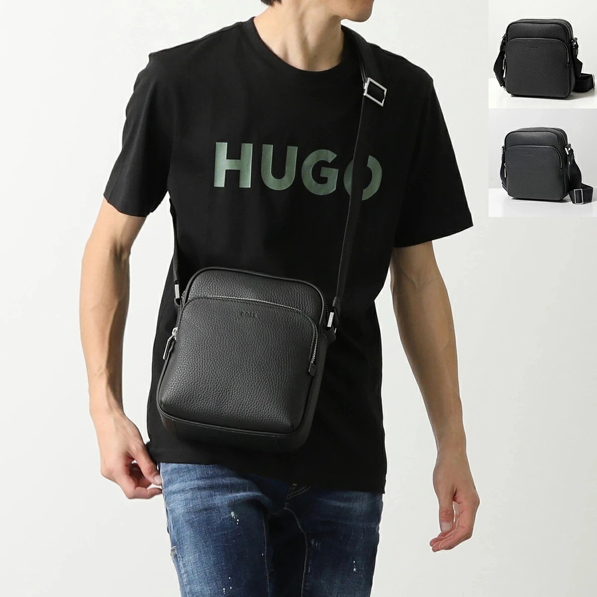 HUGO BOSS ヒューゴボス ショルダーバッグ New Crosstown Mn NS ニュー クロスタウン 50536134 メンズ レザー クロスボディ 鞄 カラー2色