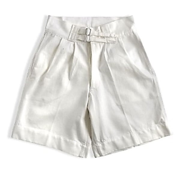 イタリア軍放 グルガ ショーツ パンツ ホワイト 6 （7074cm） 未使用 デットストック コットン 綿 ミリタリー 軍モノ 放出