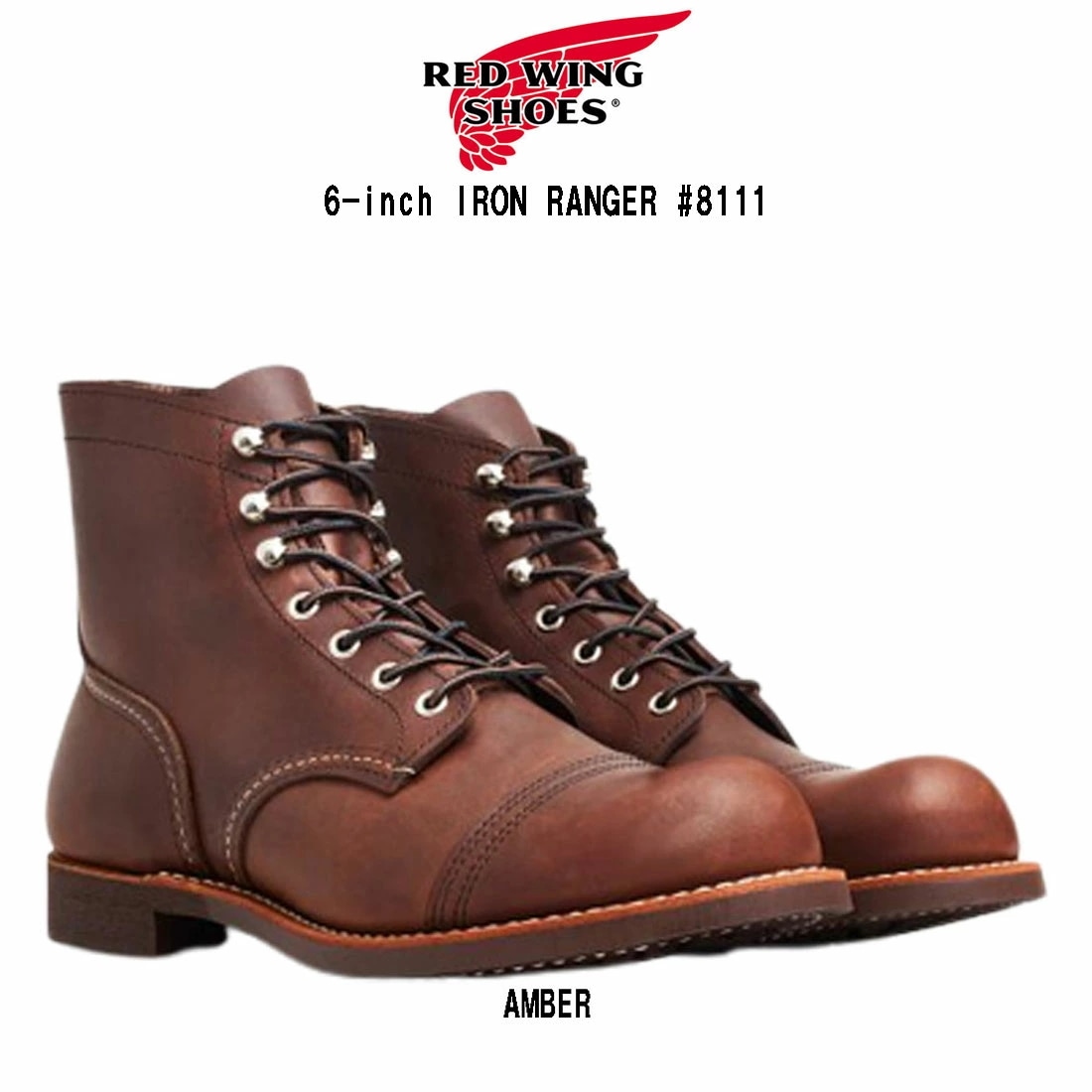RED WING ブーツ 革 レザー アイアンレンジャー メンズ 6-inch IRON RANGER #8111