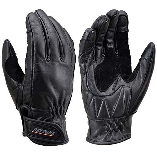 デイトナ(Daytona) バイク用 グローブ 春夏秋冬 本革(牛革) スマホ対応 カウレザー スタンダードグローブ HBG-109 ブラック XLサイズ 17742