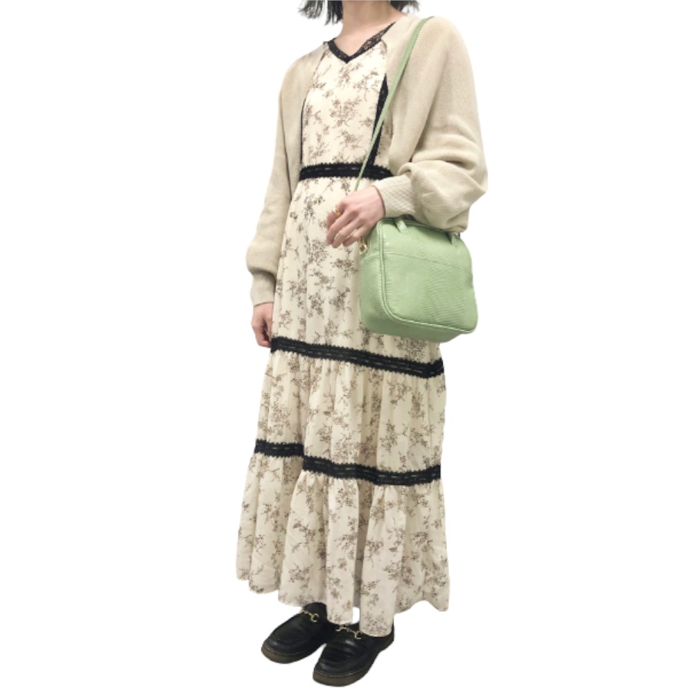 Flower Botanical Chiffon Long Onepiece（offwhite） A.D.G レディース