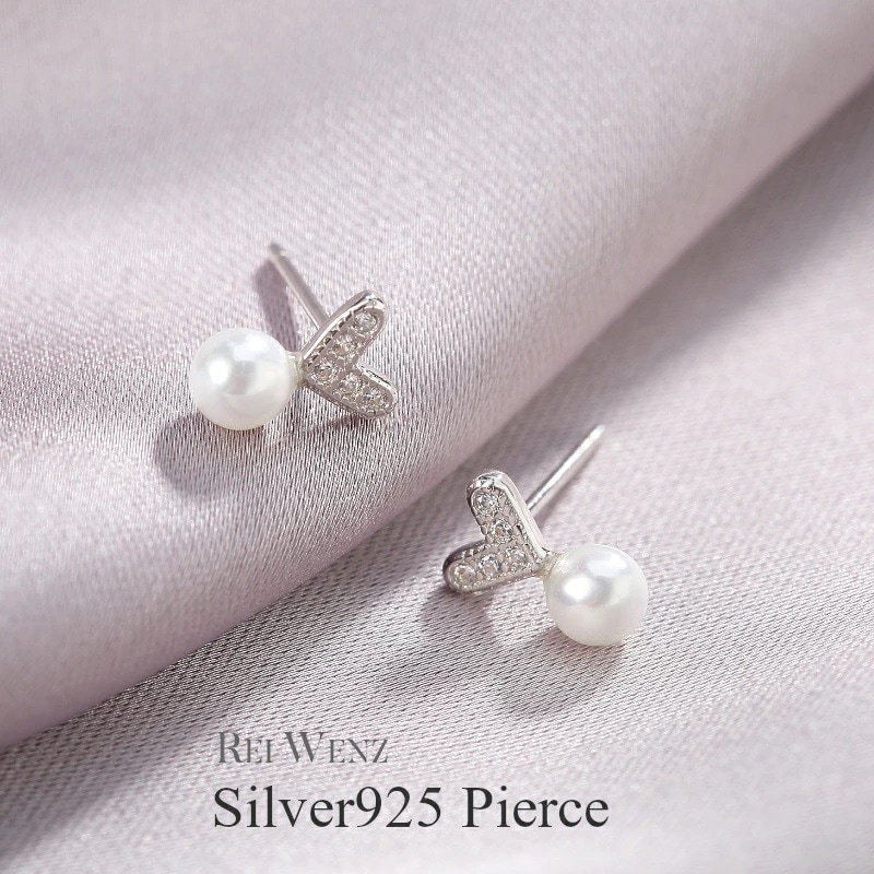 【高品質Silver925】ピアス シルバー パール ママスーツ ハート Silver925 おしゃれ シンプル レディース ブランド プレゼント 人気