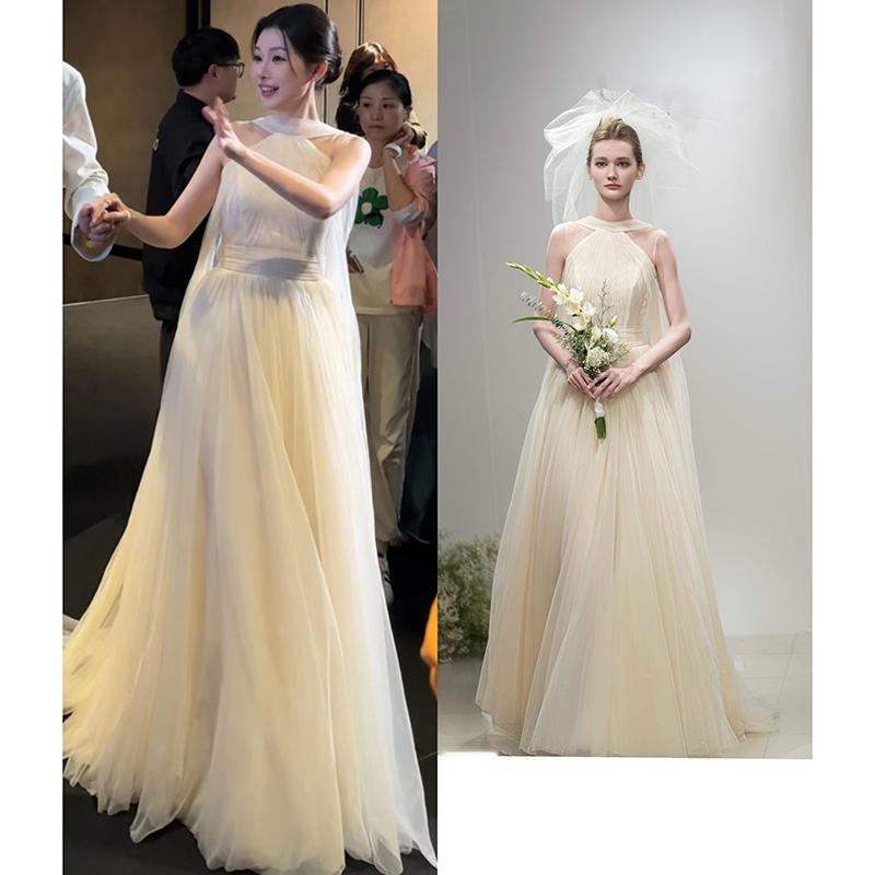 首の軽いウェディングドレスを掛けます 8,497円