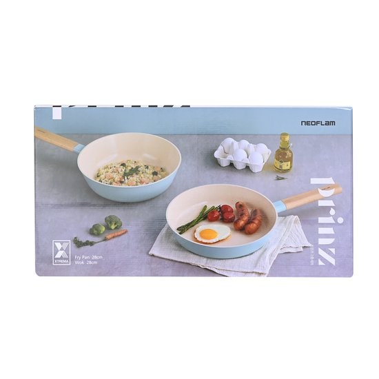 PRINZ セラミックノンスティック IH INDUCTION 中華鍋 28cm 2P