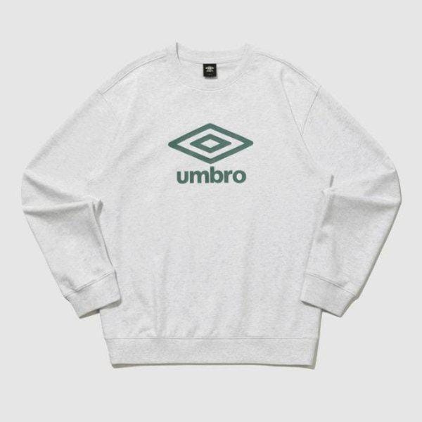 長袖Tシャツ PQA UQ121CFS19-WMG エッセンシャル ビッグロゴ スウェットシャツ / WHITE MELANGE