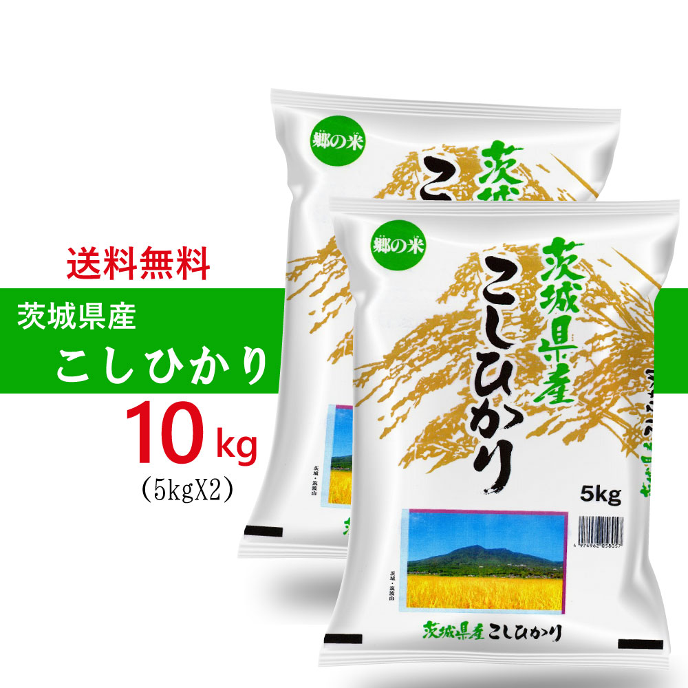 【 令和6年産】 茨城県産 コシヒカリ 精米 5kgX2袋 お米（沖縄離島は除く)　米屋直送　こしひかり 令和6年産