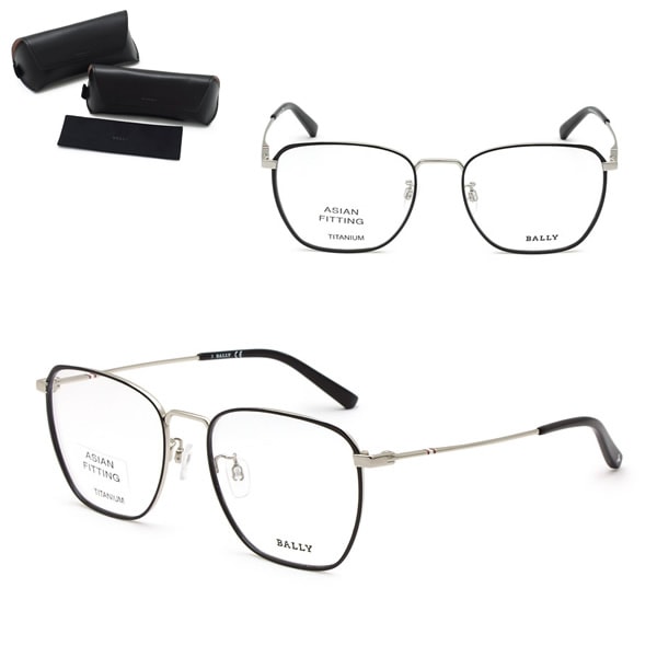 BY5059-D/V 005 56 フレーム メガネ 眼鏡 フレームのみ ブラック シルバー ノーズパッド メンズ