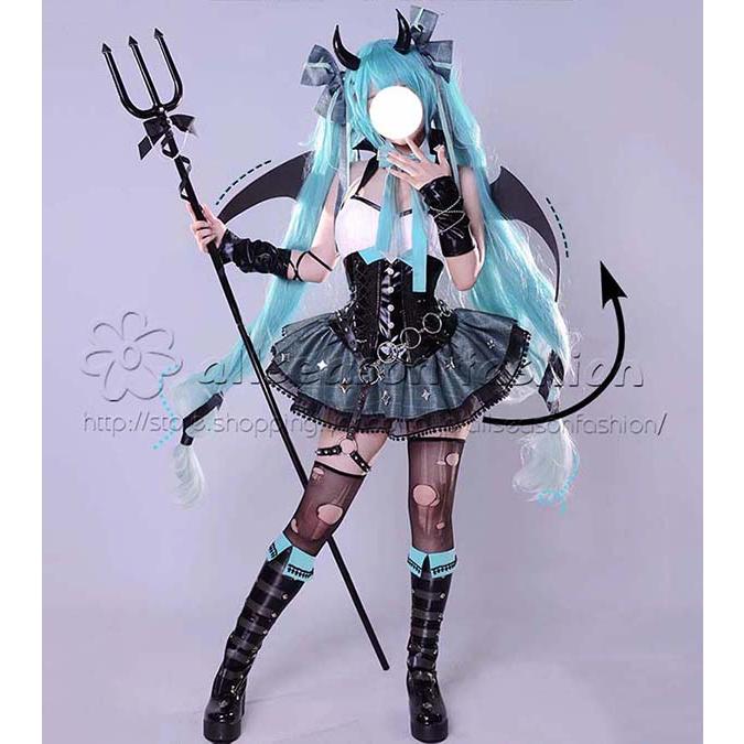 初音 ミク はつね ミク Miku 小悪魔 コスプレ衣装 ウィッグ 靴 道具 コスチューム 演出服 アニメ ゲーム cosplay 変装
