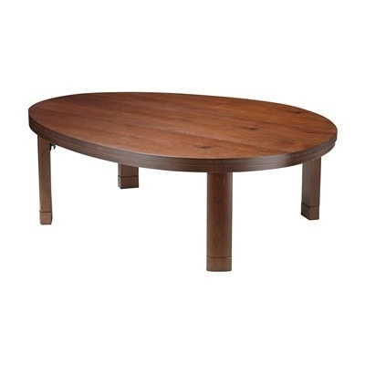 こたつ テーブル 国産 折脚フラットヒーターこたつ 120x90cm ローテーブル 日本製 折りたたみ マストバイ 11100382-eg-br エッグ型 ブラウン 【送料無料】