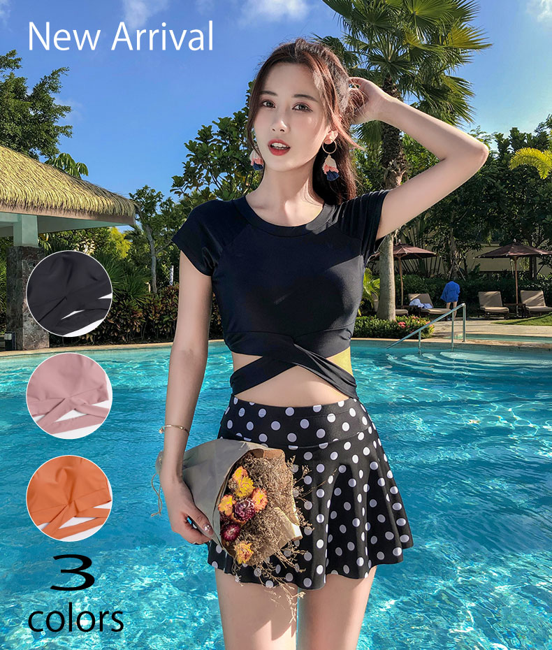 【20点セット】7月の新作特典水着 レディース タンキニ かわいい クロス ドット 体型カバー 夏 リゾート 海 韓国 水玉 くすみカラー レディース水着 おしゃれ値下げセール